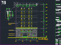 Bản vẽ autocad Trụ sở Ngân hàng Vietcombank Trà Nóc 9 Tầng 30x21.5m